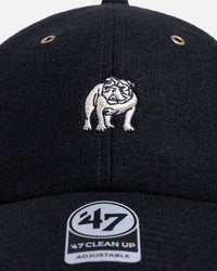 47 Brand Bulldog Wool 47 Clean Up Strapback Black