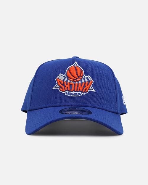 New Era New York Knicks 'Upside Down NBA' 9FORTY A-Frame Snapback Blue