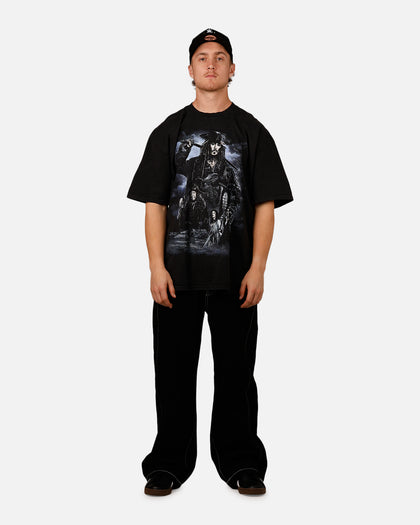 Goat Crew Disney Pirates Of The Caribbean Pirates Group Vintage T-Shirt Black Acidwash
