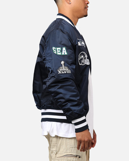 New Era X Alpha Series X NFL Seattle Seahawks MA-1 Bomber Jacket Navy/Black