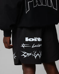 Loiter Stacked Metal Walk Shorts Black
