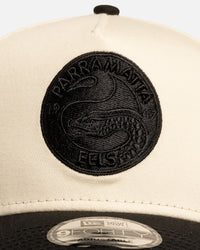 New Era Parramatta Eels 'Chrome Black' 9FORTY A-Frame Snapback White/Black