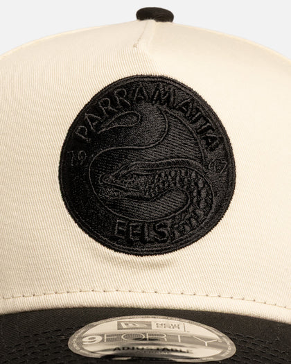 New Era Parramatta Eels 'Chrome Black' 9FORTY A-Frame Snapback White/Black
