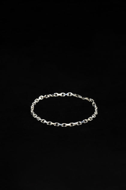 House Of Auric Straight Cut Cable Bracelet Sterling Silver
