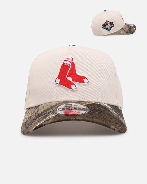 New Era Boston Red Sox 'Realtree Visor' 9FORTY A-Frame Snapback Cream/Camo