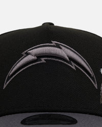 New Era Los Angeles Chargers 'Stealth Roses' 9FORTY A-Frame Snapback Black