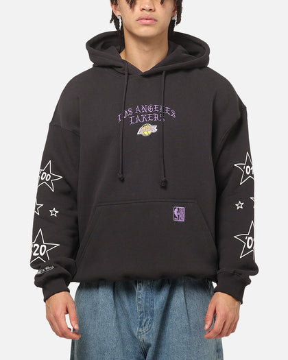 Mitchell & Ness Los Angeles Lakers Blackletter Champs Box Hoodie Washed Black