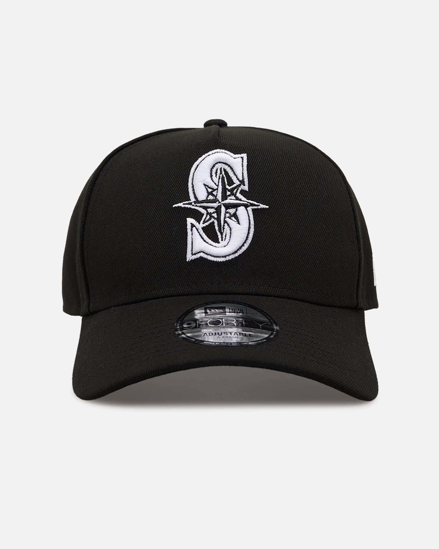 帽子 Seattle Mariners 9forty A-frame New Era Seattle Mariners 'Easy Black and White' 9FORTY A-Frame