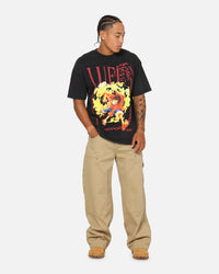 73Studio X One Piece Luffy Vintage T-Shirt Off Black