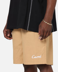 Carre Da Script Beach Shorts Tan