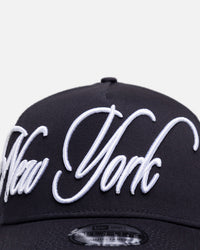 New Era New York Yankees "Calligraphic" 9Forty A-Frame Snapback Navy