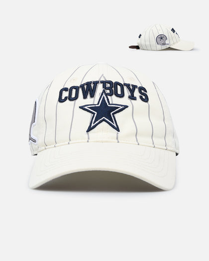 Pro Standard Dallas Cowboys Pinstripe Dad Hat Strapback Eggshell/Yellow