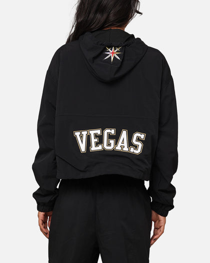 Pro Standard Women's Vegas Golden Knights Woven Half Zip Cropped Jacket Black