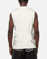 Ed Hardy Dragon Muscle T-Shirt Off White