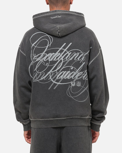 Mitchell & Ness Las Vegas Raiders Star Script Hoodie Washed Black