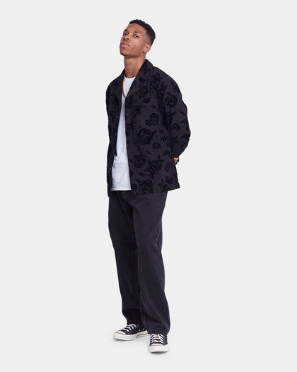 XXIII Rose Button Up Shirt Black