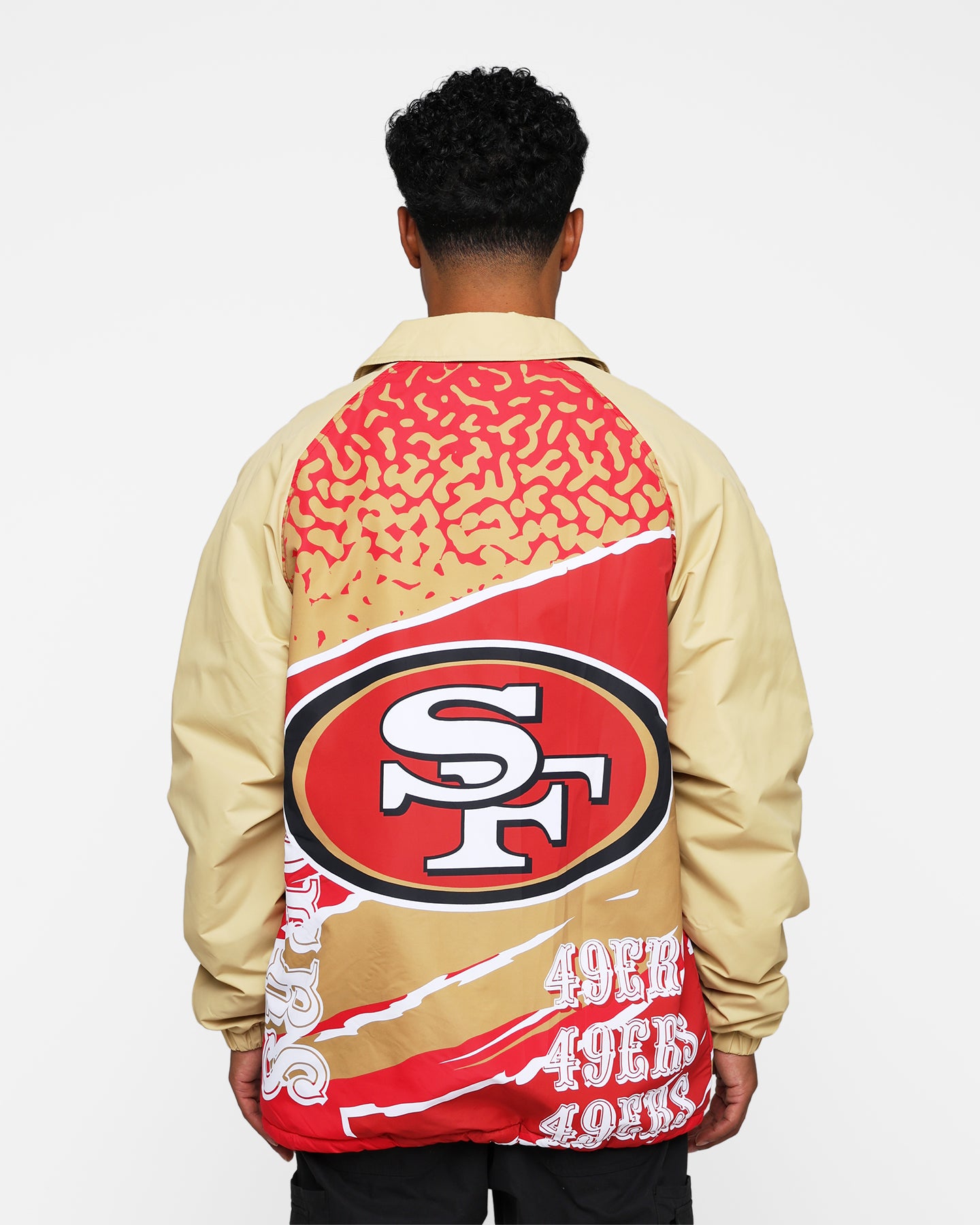 New Era San Francisco 49ers Coach Jacket Red | Culture Kings US