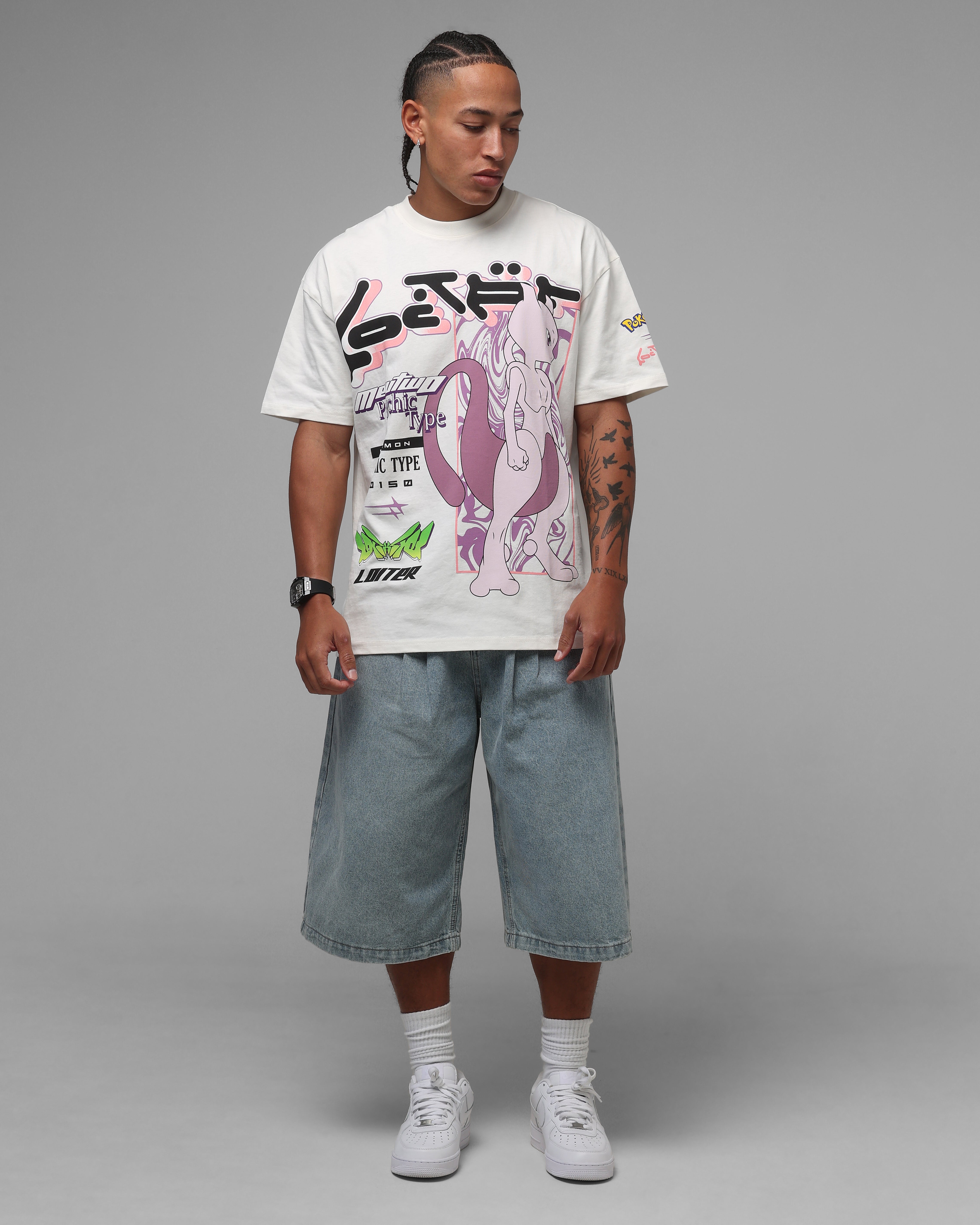 Pokémon By Loiter Mewtwo Heavyweight T-Shirt Off White | Culture