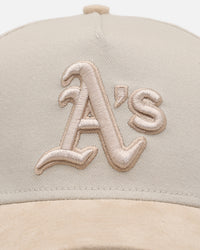 New Era Oakland Athletics 'Cream Suede' 9FORTY A-Frame Strapback Stone/Oatmilk