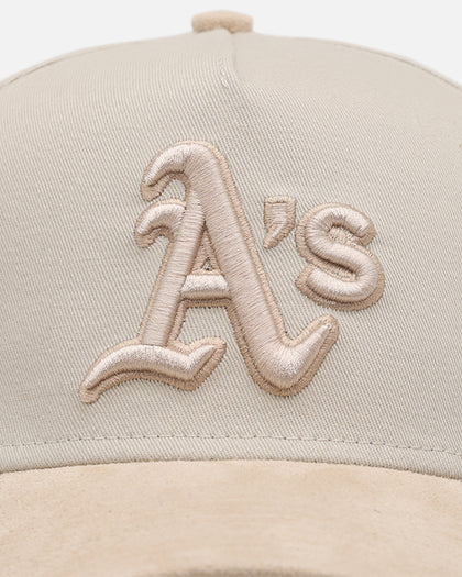 New Era Oakland Athletics 'Cream Suede' 9FORTY A-Frame Strapback Stone/Oatmilk