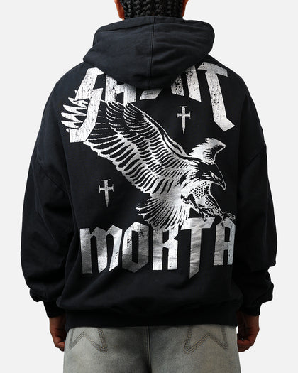 Saint Morta Ride Or Die Boxy Hoodie Black