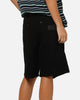 Carre Drill Pleated Jorts Black