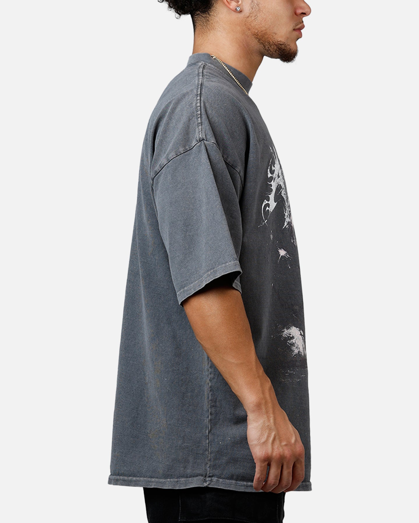 The Anti Order Alien Mock Neck T-Shirt Washed Charcoal | Culture