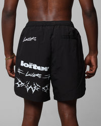 Loiter Stacked Metal Walk Shorts Black