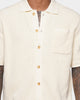 XXIII Zyair Knit Rib Button Up Shirt Cream