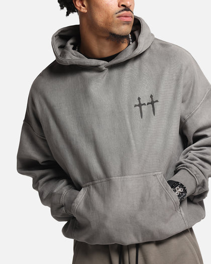 Saint Morta Mortal Boxy Hoodie Washed Charcoal