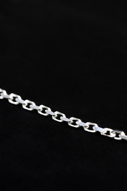 House Of Auric Straight Cut Cable Bracelet Sterling Silver