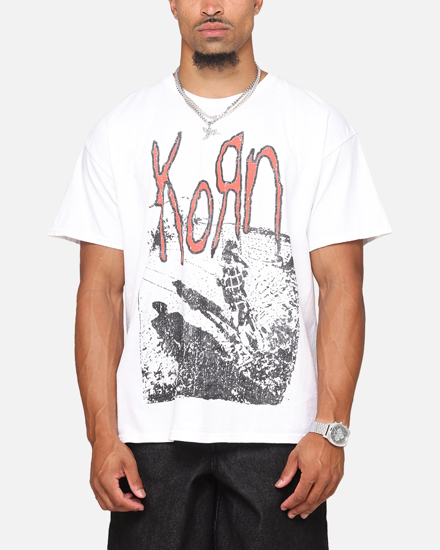 Korn Tシャツ Korn Debut Xerox T-Shirt White Vintage | Culture Kings US