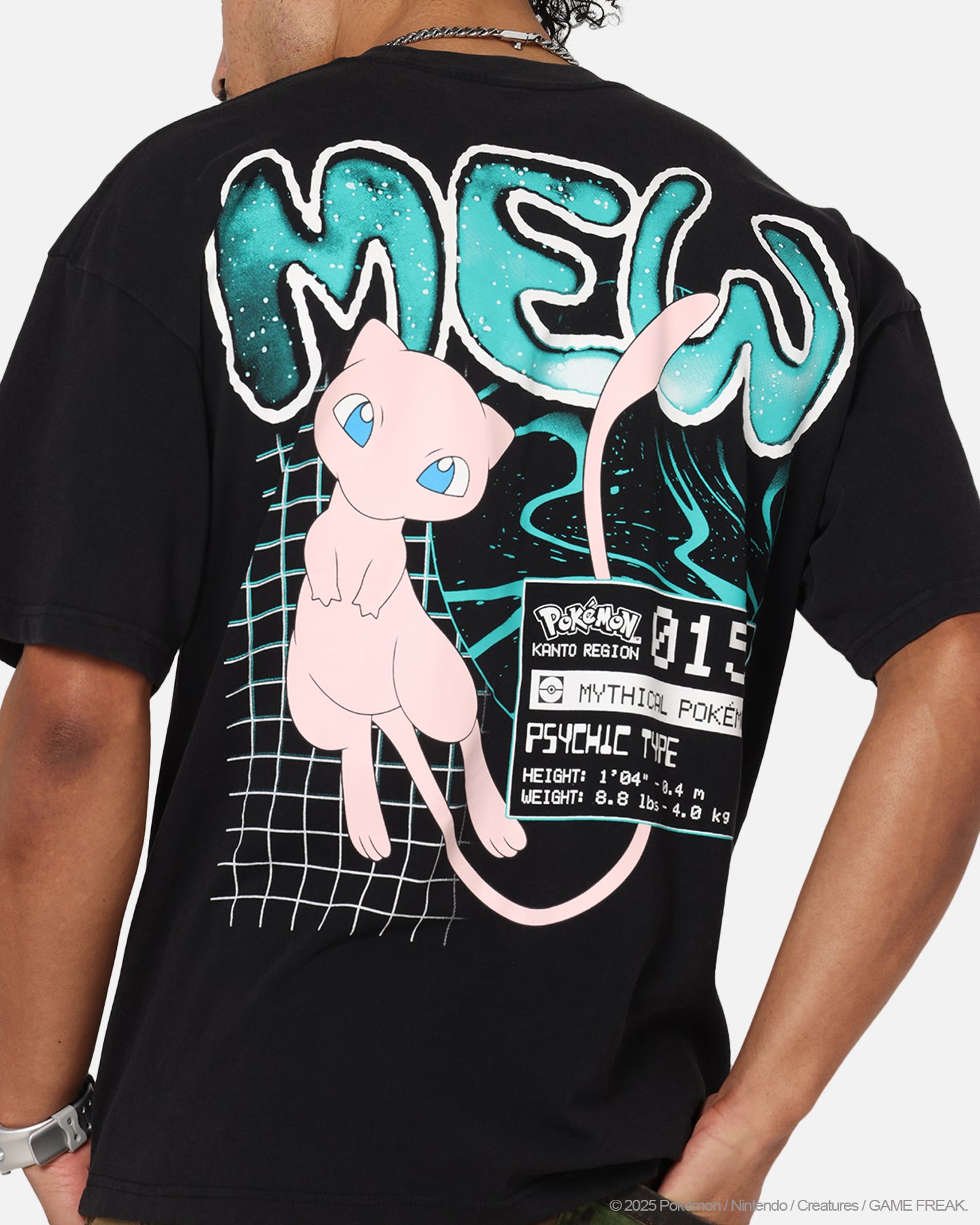 A*K様 Kaijinart Somethingmon Miw ミュウ The Pokémon Collection By 73Studio Mew T-Shirt Black Acidwash
