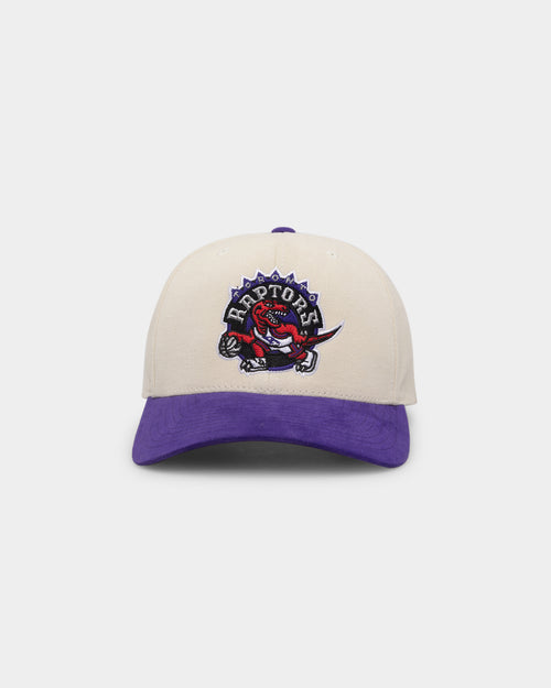 Mitchell & Ness Toronto Raptors Pro Crown Snapback Off White/Purple