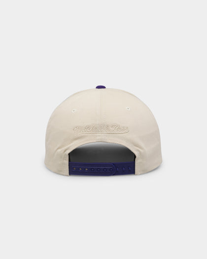 Mitchell & Ness Toronto Raptors Pro Crown Snapback Off White/Purple