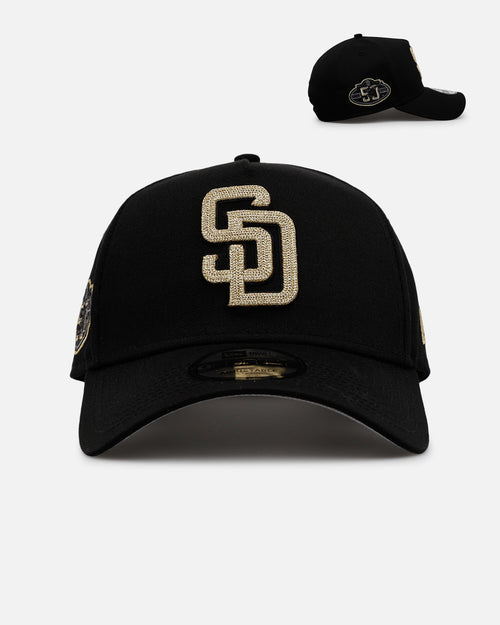 New Era San Diego Padres 'Raised Metallic Chainstitch' 9FORTY A-Frame Snapback Black