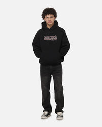 Carre Illusion Hoodie Solid Black