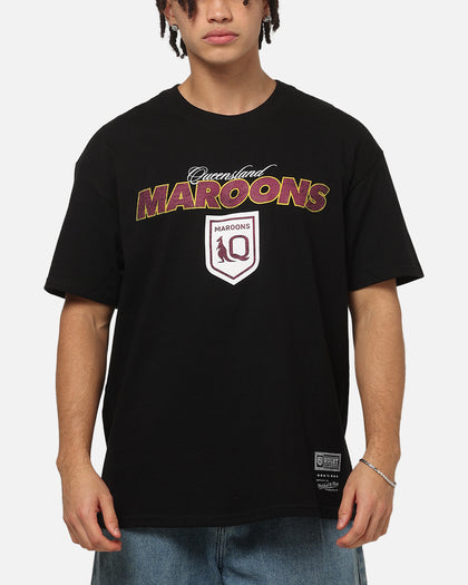 Mitchell & Ness Queensland Maroons 27 X Series Vintage T-Shirt Black