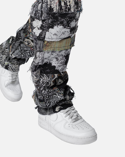 MNML Panelled Blanket Pants Black/White