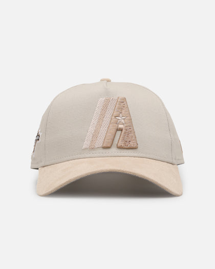 New Era Houston Astros 'Cream Suede' 9FORTY A-Frame Strapback Stone/Oatmilk