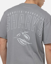 Bleacher Athletic Cronulla Sharks NRL Attrition Solid T-Shirt Grey