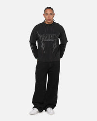 Saint Morta La Familia Layered Long Sleeve T-Shirt Washed Black