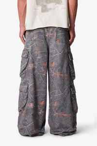 MNML Rave Double Cargo Pants Maple Camo