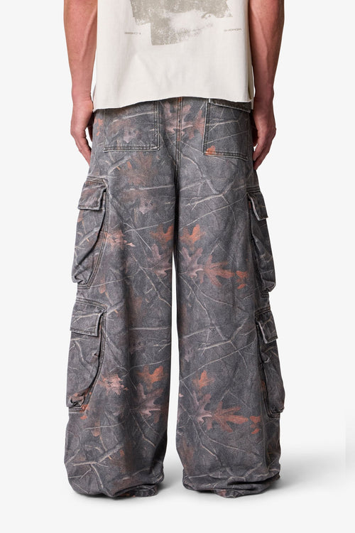 MNML Rave Double Cargo Pants Maple Camo