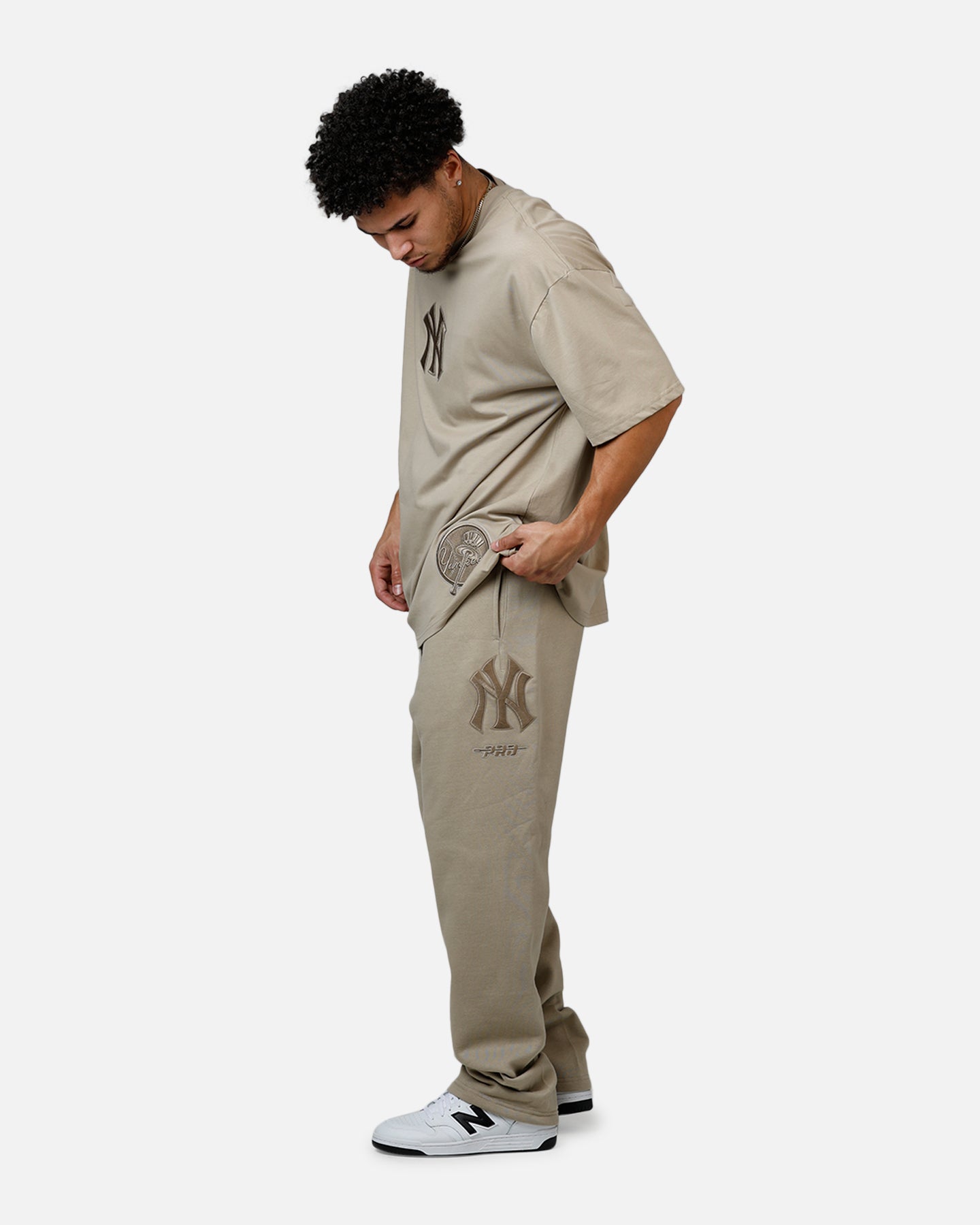 Pro Standard New York Yankees Wingspan T-Shirt Taupe | Culture