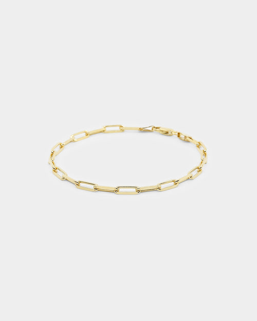 House Of Auric 10.5mm Long Cable Bracelet 18k Gold Vermeil