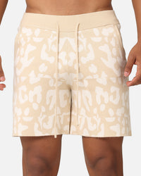 XXIII Puzzle Knit Shorts Beige/Off White