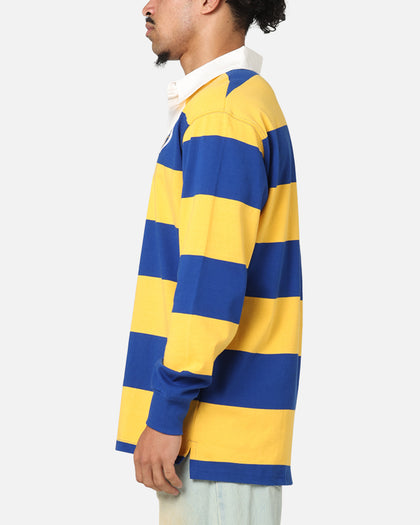 Bleacher Athletic Parramatta Eels NRL Stripe Rugby Polo Shirt Official Team Colour