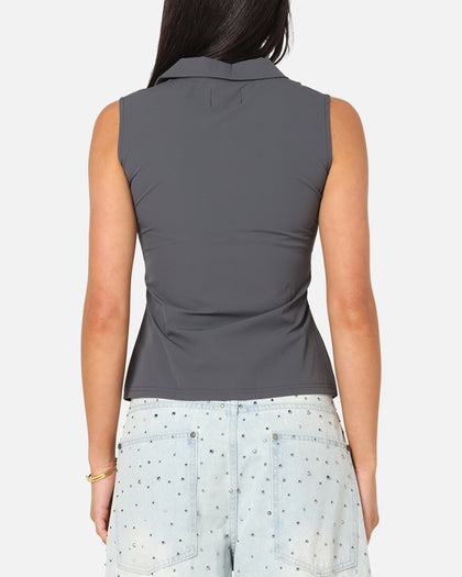 XXIII Women's Asymmetric Zip Top Grey