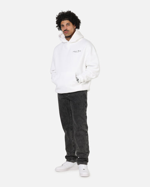 Saint Morta Studios Logo Boxy Hoodie White
